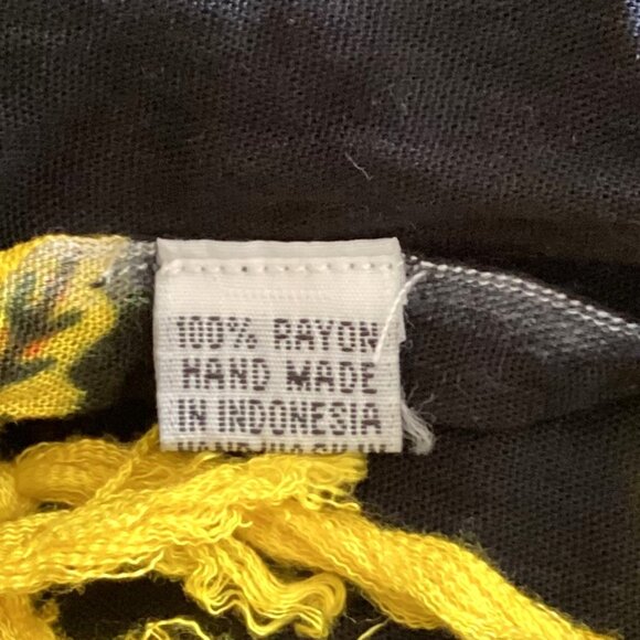 Women's Beach Coverup Wrap Sarong With Tassels Fringe Tropical Hawaii Vacation - Picture 7 of 7